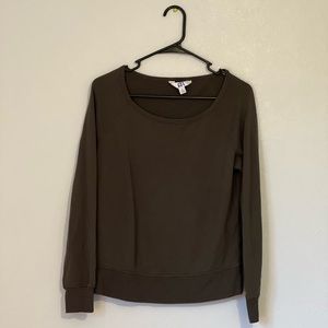 Dark green joy lab sweatshirt.